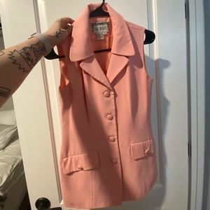 Vintage Pink Blazer Top